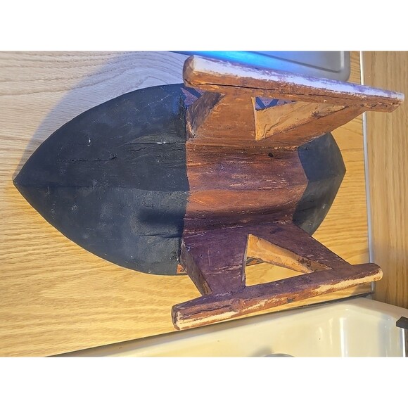 Brazillian Wooden Handcarved Headrest/Pillow - Picture 7 of 10